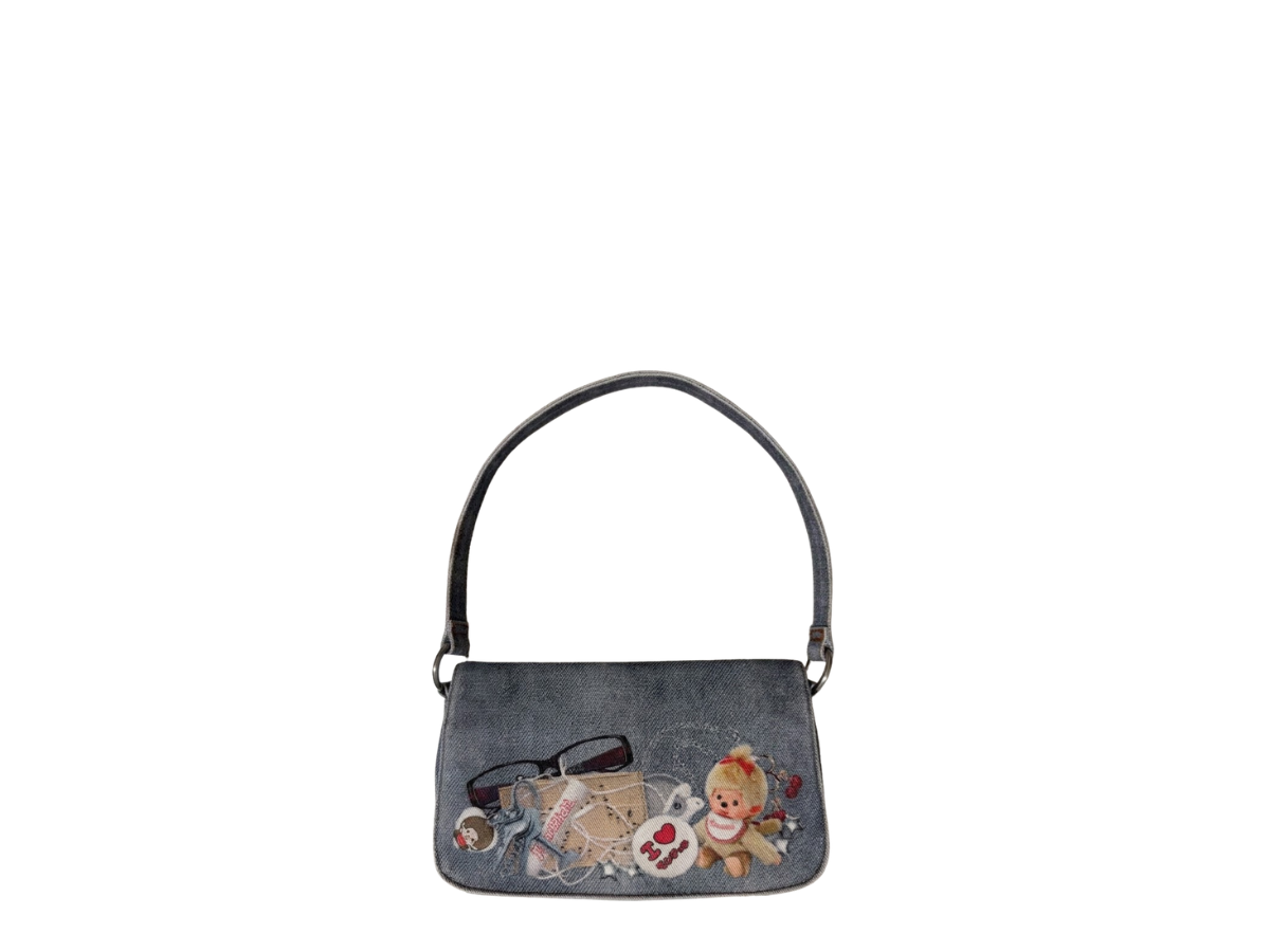 Bershka Bershka X Monchhichi Shoulder Bag Blue