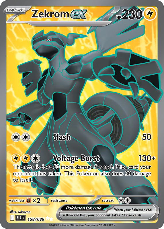 Pokemon Pokemon Zekrom ex UR [BLK 158/086] Scarlet & Violet "Black Bolt" (EN)