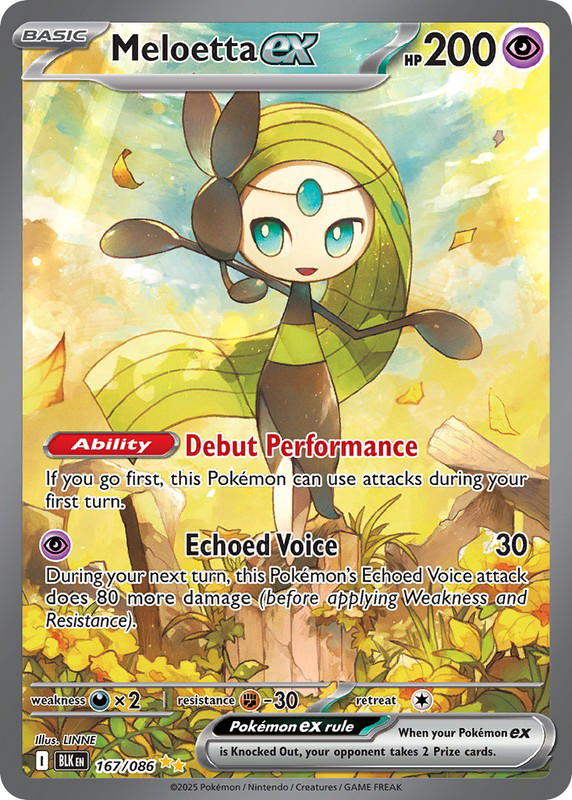 Pokemon Pokemon Meloetta ex SIR [BLK 167/086] Scarlet & Violet "Black Bolt" (EN)