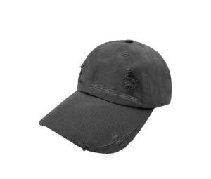 Buy BLR Curved Logo Damaged Denim Cap Grey at Sasom – Authentic and Ready to Ship