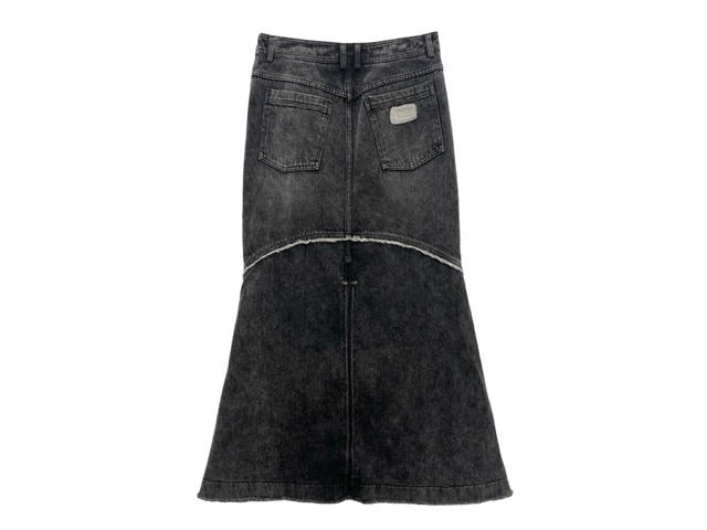 BLR BLR Denim Wide Long Skirt Black - view 2