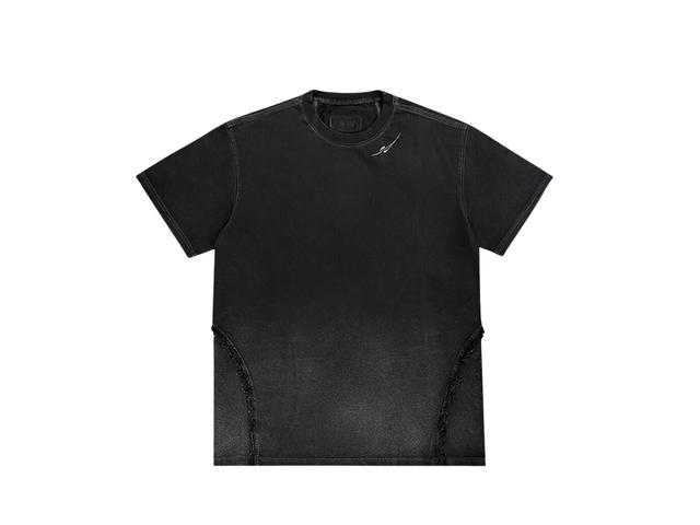 BLR BLR Destroyed Gradation Bleached Short Sleeve Black - view 1