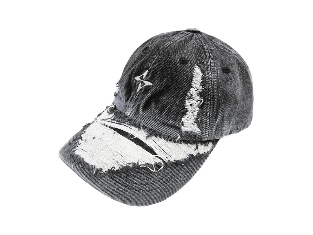 BLR BLR Grunge Denim Cap Black White
