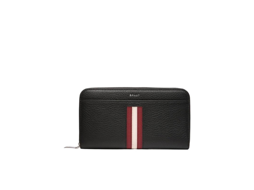 Bally Bally Logo Print Leather Wallet Black