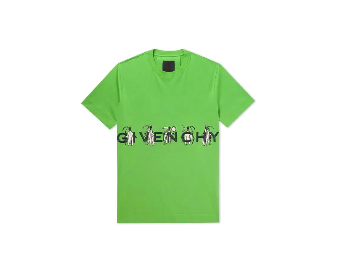 Givenchy Givenchy Branding Embroidery Slim Fit T-Shirt Apple Green