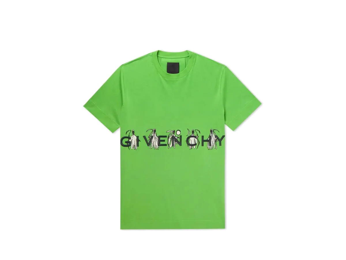 Givenchy Givenchy Branding Embroidery Slim Fit T-Shirt Apple Green