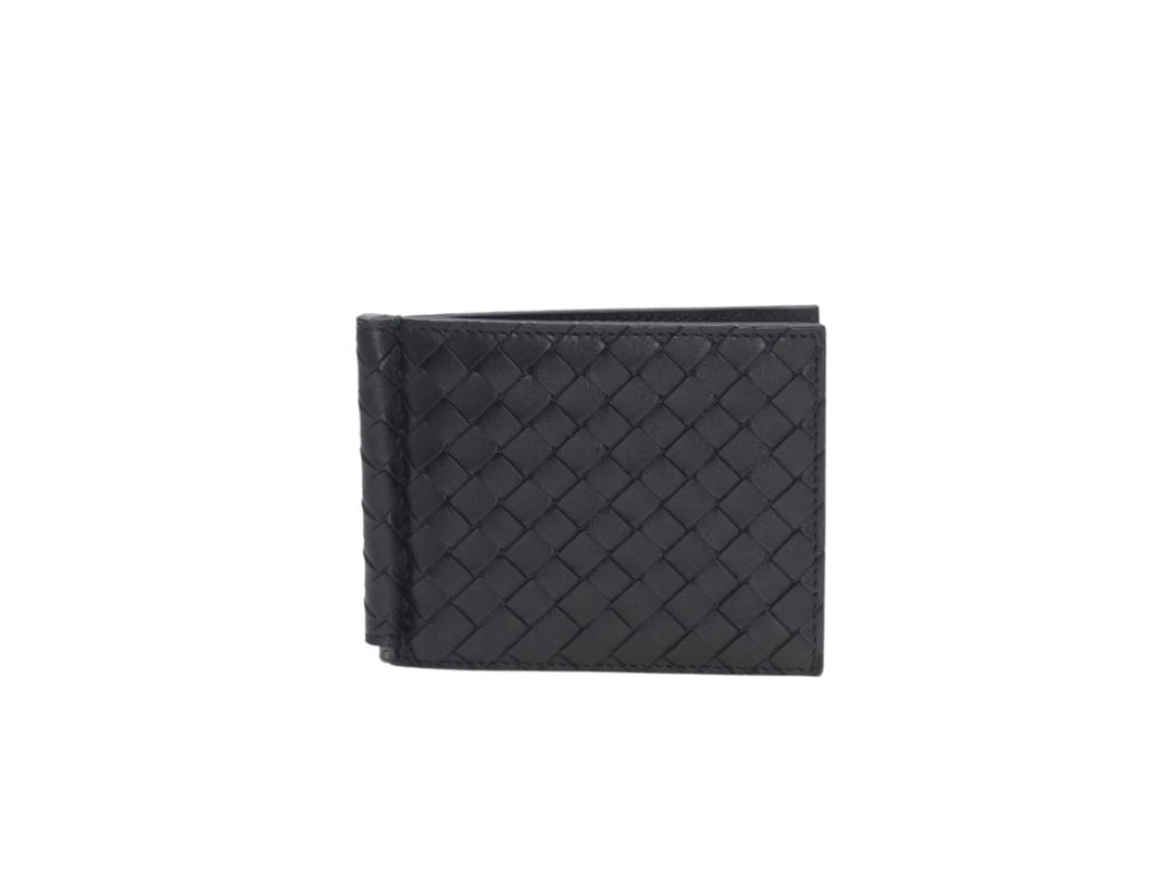 Bottega Veneta Bottega Veneta Money Clip Bi-Fold Wallet Black