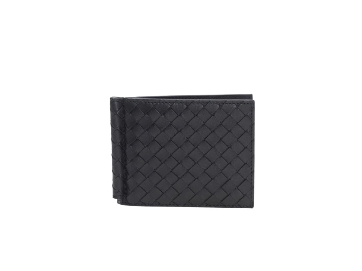 Bottega Veneta Bottega Veneta Money Clip Bi-Fold Wallet Black