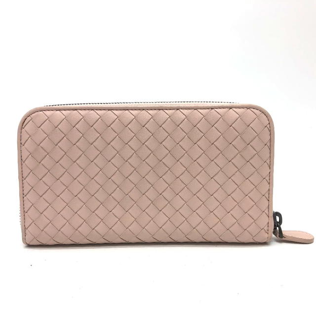 Bottega Veneta BOTTEGA VENETA 114076 Intrecciato Zip Around Long Wallet Leather pink - view 2