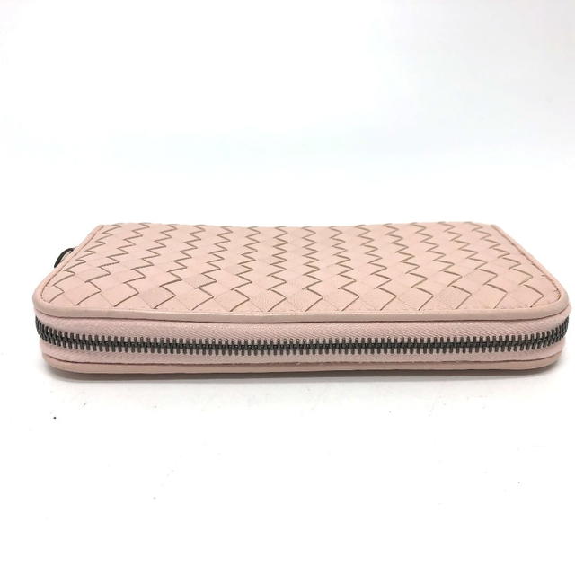 Bottega Veneta BOTTEGA VENETA 114076 Intrecciato Zip Around Long Wallet Leather pink - view 4