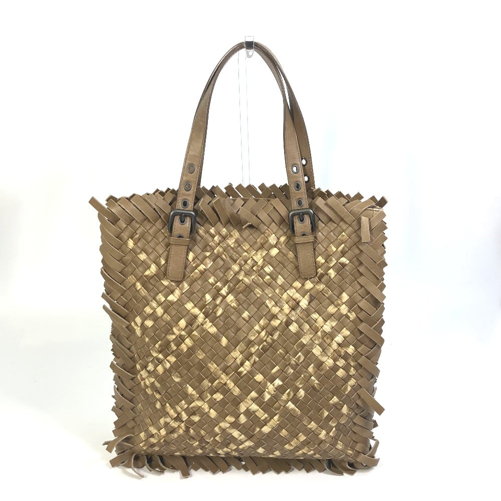 Bottega Veneta BOTTEGA VENETA 239898 Intrecciato Tote Bag Leather Beige
