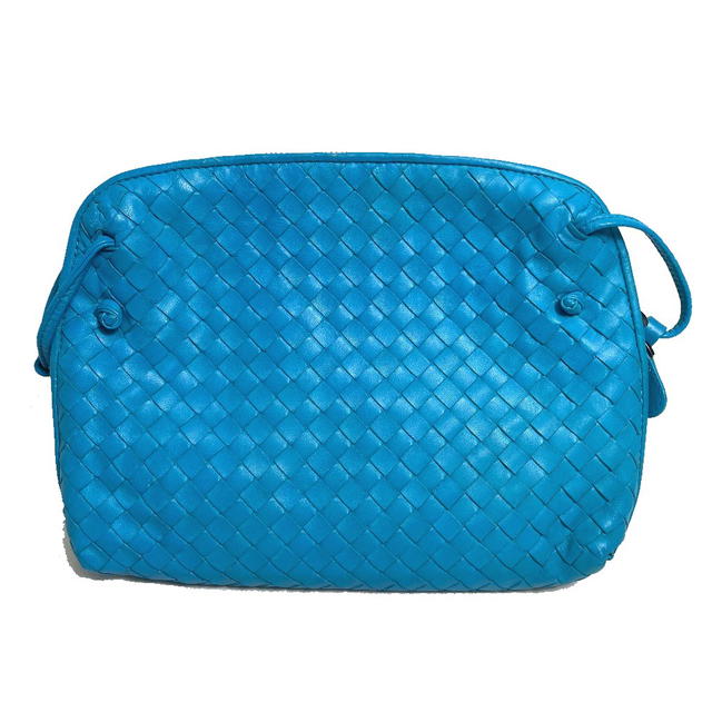 Bottega Veneta BOTTEGA VENETA 245354 Intrecciato Nodini Pochette Shoulder Bag Lamb Leather blue - view 2