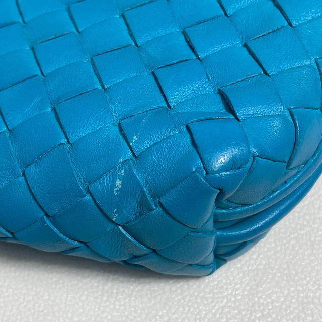 Bottega Veneta BOTTEGA VENETA 245354 Intrecciato Nodini Pochette Shoulder Bag Lamb Leather blue - view 4