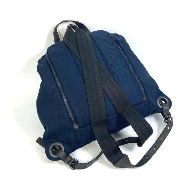 Bottega Veneta BOTTEGA VENETA 409595 Intrecciato Backpack Nylon / Leather Navy x Brown - view 2