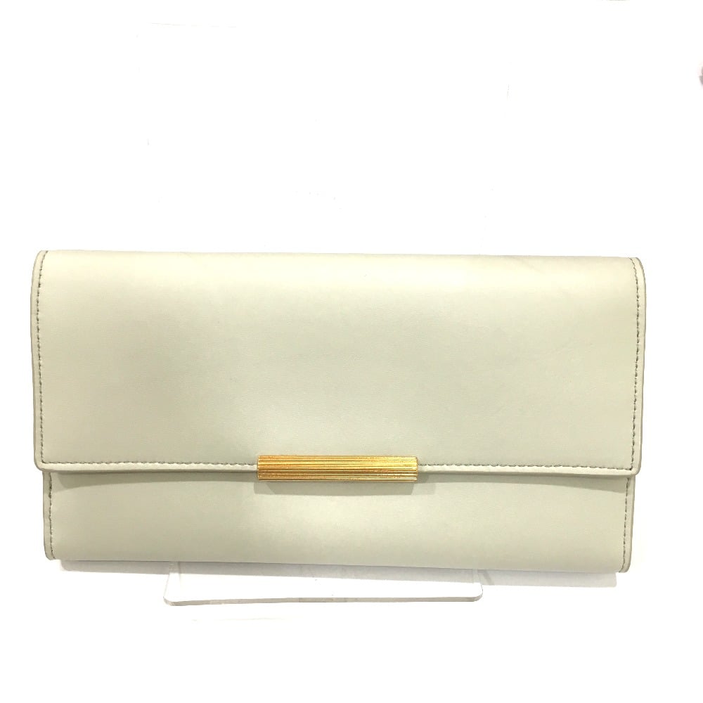 Bottega Veneta BOTTEGA VENETA 578751 Trifold Long Wallet Leather Off White