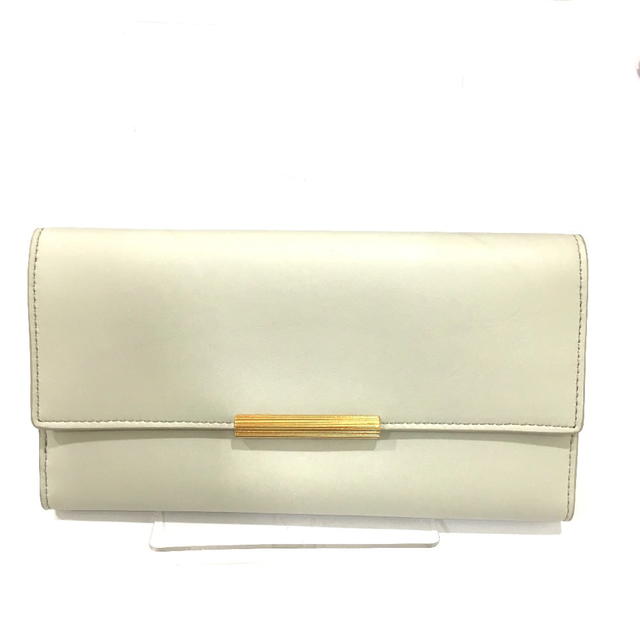 Bottega Veneta BOTTEGA VENETA 578751 Trifold Long Wallet Leather Off White - view 1