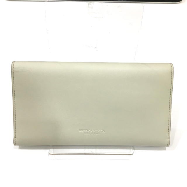 Bottega Veneta BOTTEGA VENETA 578751 Trifold Long Wallet Leather Off White - view 2