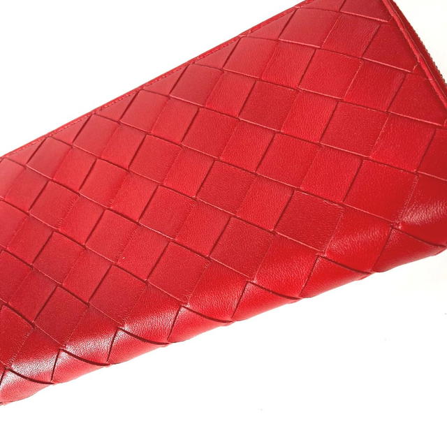 Bottega Veneta BOTTEGA VENETA 593217 Long wallet Intrecciato Zip Around Long Wallet Leather Red - view 3