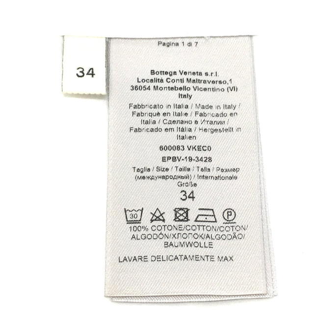 Bottega Veneta BOTTEGA VENETA 600083VKECO Wing Shirt Sleeveless Shirt Y shirt Tops Cotton White - view 5