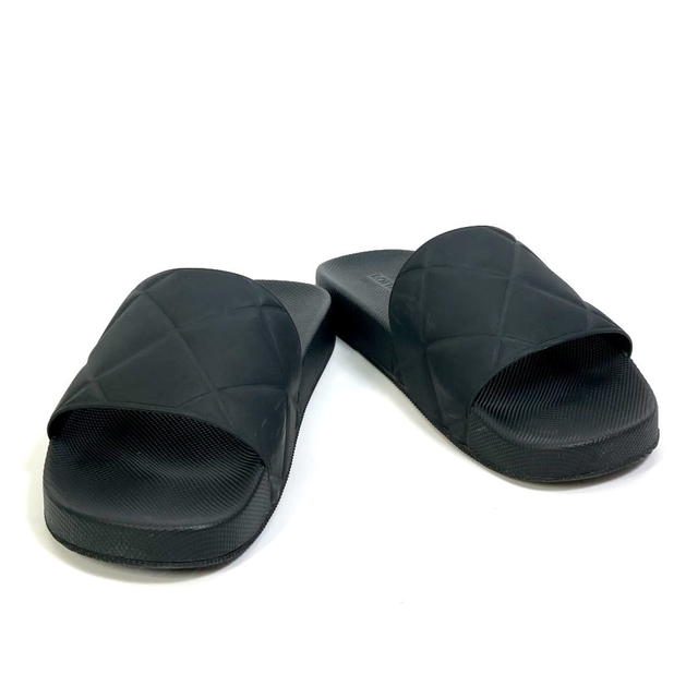 Bottega Veneta BOTTEGA VENETA 640050 flat intre slider Slide sandals Sandals rubber Black - view 1