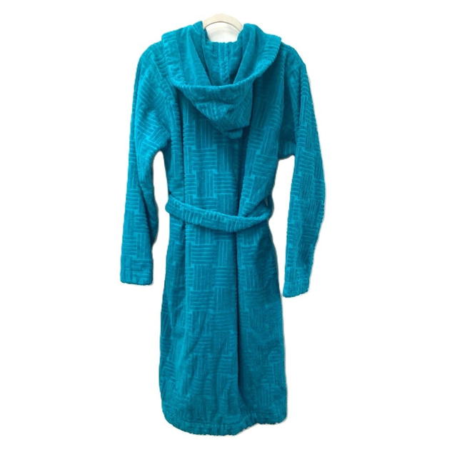 Bottega Veneta BOTTEGA VENETA 656097 Hooded Intrecciato pattern terry bathrobe loungewear - view 3