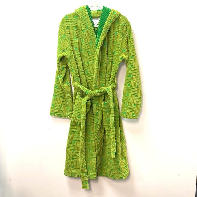 Bottega Veneta BOTTEGA VENETA 656097 Intrecciato Hooded Bathrobe Logo pile long gown loungewear - view 2