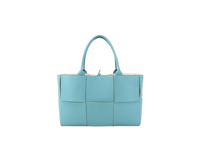 Bottega Veneta Bottega Veneta Arco Tote Bag In Medium Intrecciato Canvas Light Blue - view 1