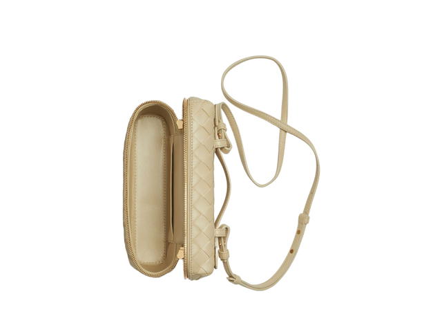 Bottega Veneta Bottega Veneta Bang Vanity Case In Calfskin With Gold Finish Hardware Light Butterscotch - view 3
