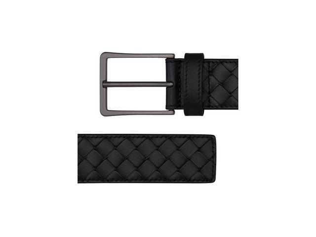 Bottega Veneta Bottega Veneta Belt 35 MM In Calfskin Leather With Brunito-finish Buckle Black - view 2