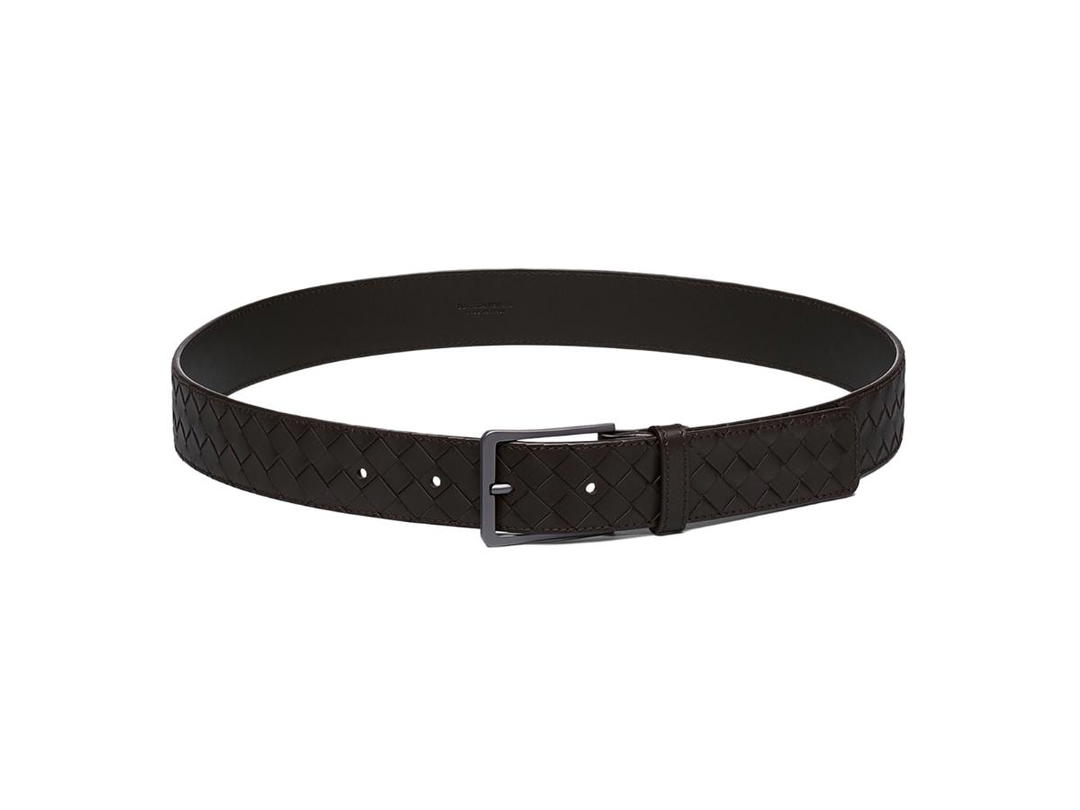 Bottega Veneta Bottega Veneta Belt 35 MM In Calfskin Leather With Brunito-finish Buckle Espresso
