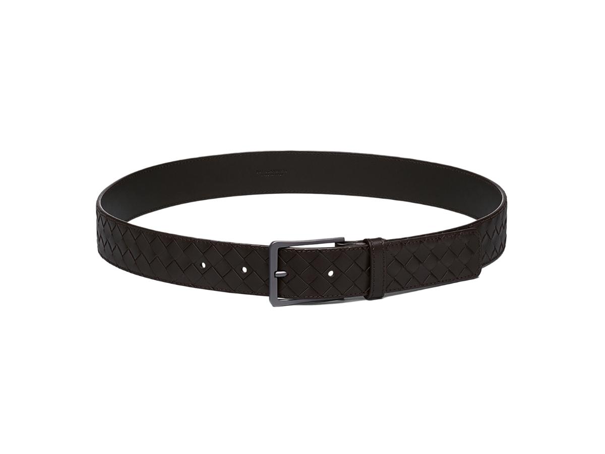 Bottega Veneta Bottega Veneta Belt 35 MM In Calfskin Leather With Brunito-finish Buckle Espresso