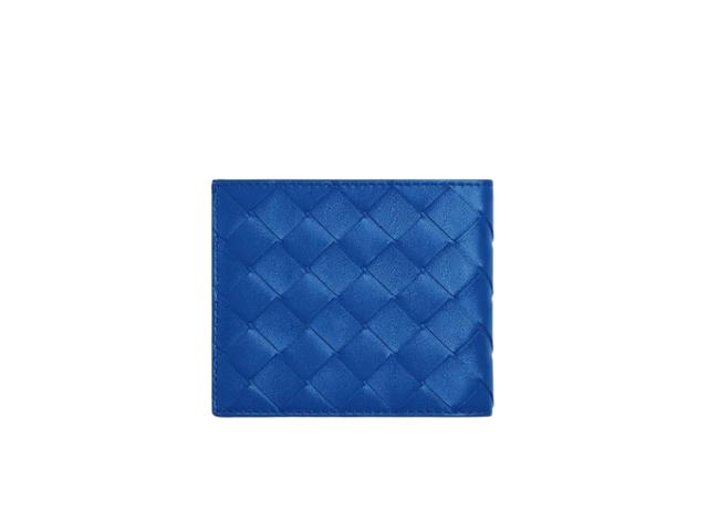 Bottega Veneta Bottega Veneta Bi-Fold Wallet In Calfskin Leather Cobalt - view 2