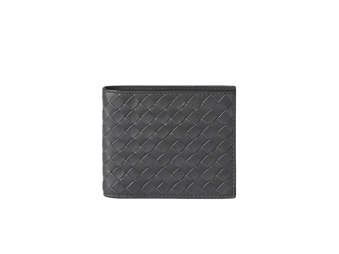 Bottega Veneta Bottega Veneta Bi-fold Wallet In Intrecciato Leather With Eight Card Slots Ardoise