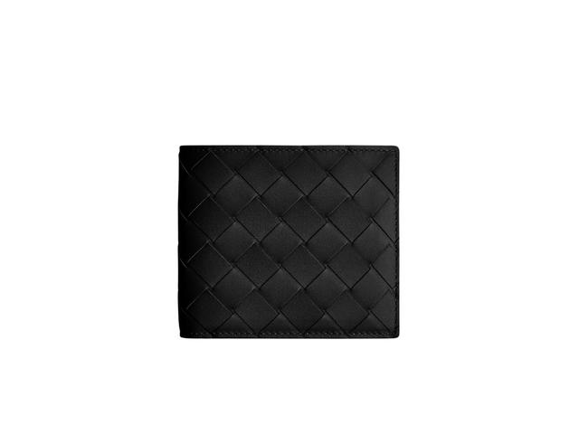 Bottega Veneta Bottega Veneta Bi-Fold Wallet With Coin Purse In Calfskin With Silver Finish Hardware Black - view 1