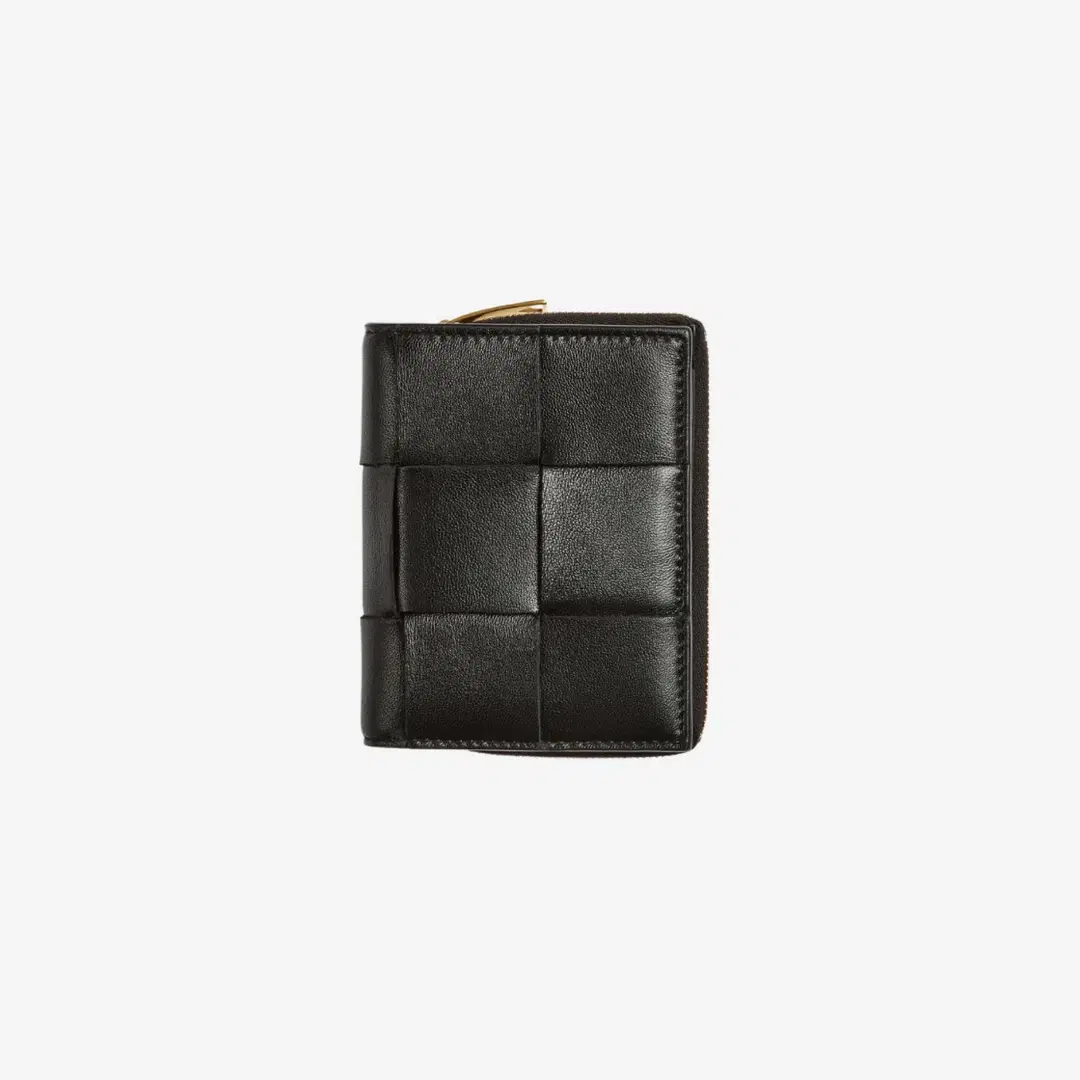 Bottega Veneta Bottega Veneta Bi-Fold Zip Wallet Black