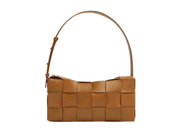 Bottega Veneta Bottega Veneta Brick Cassette In Calfskin With Silver Finish Hardware Camel - view 1