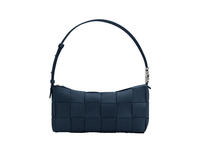 Bottega Veneta Bottega Veneta Brick Cassette In Calfskin With Silver Finish Hardware Deep Blue - view 1