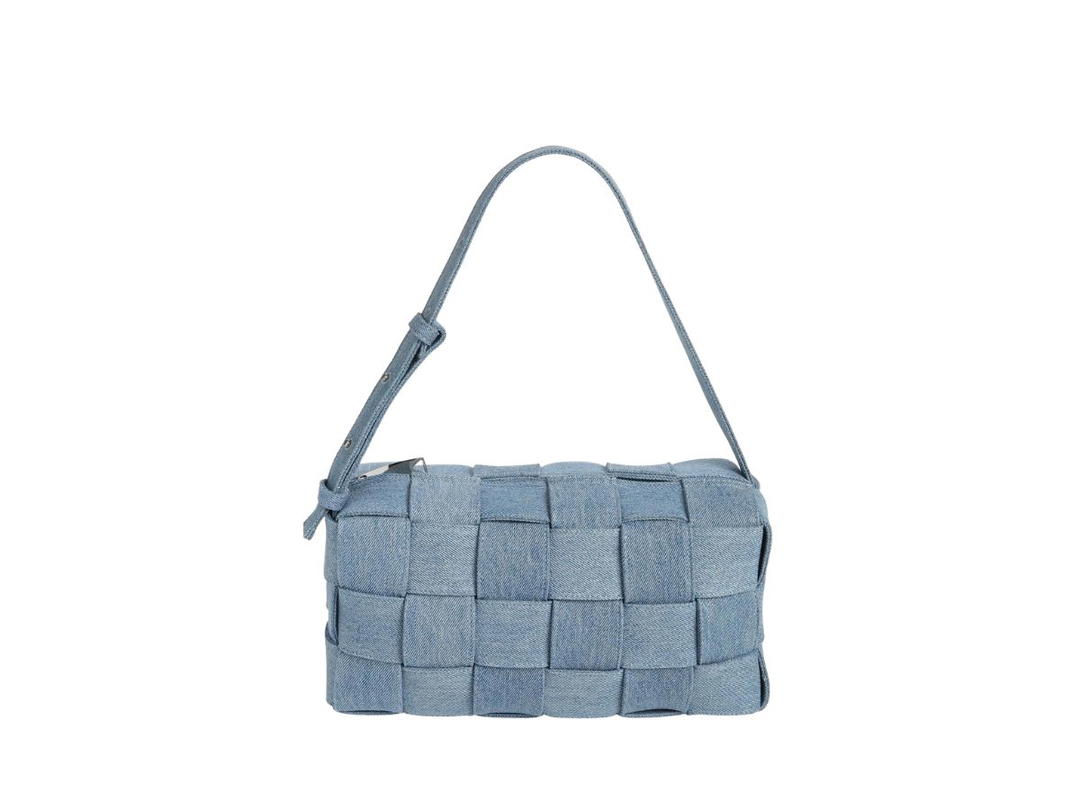 Bottega Veneta Bottega Veneta Brick Cassette Shoulder Bag In Denim Indigo Washed