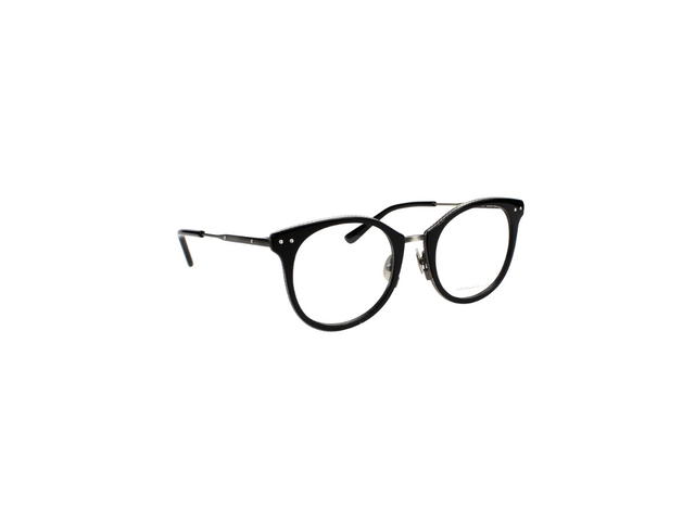 Bottega Veneta Bottega Veneta BV0066O Glasses In Black Stainless Steel Frame With Demo Lens - view 3