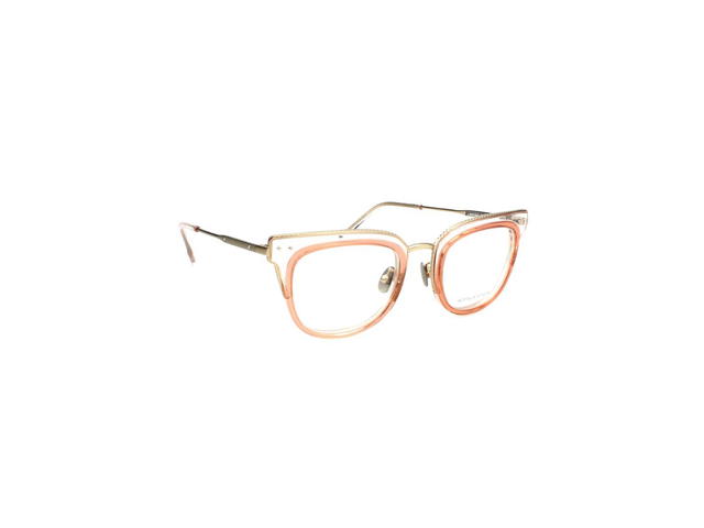 Bottega Veneta Bottega Veneta BV0124O Glasses In Pink-Gold Stainless Steel Frame With Demo Lens - view 3