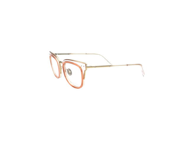 Bottega Veneta Bottega Veneta BV0124O Glasses In Pink-Gold Stainless Steel Frame With Demo Lens - view 5