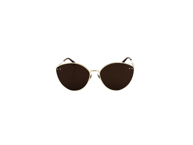 Bottega Veneta Bottega Veneta BV0259S Sunglasses In Gold Metal Frame With Brown Lens - view 2