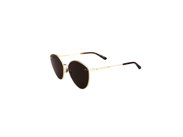 Bottega Veneta Bottega Veneta BV0259S Sunglasses In Gold Metal Frame With Brown Lens - view 5