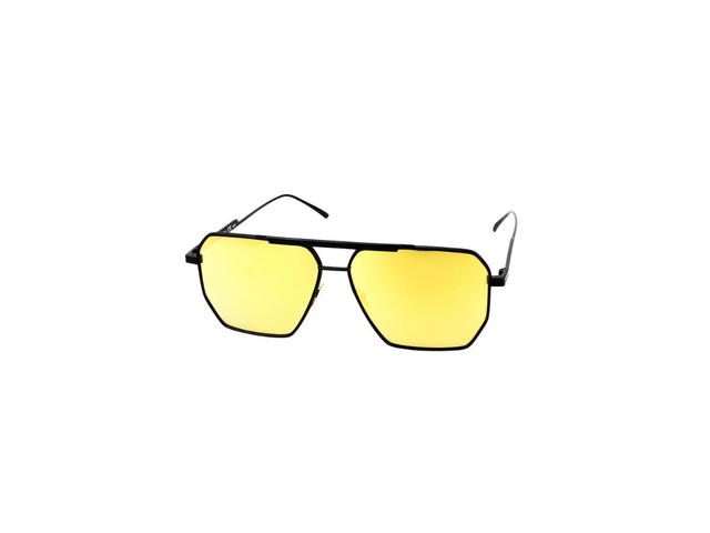 Bottega Veneta Bottega Veneta BV1012S Sunglasses In Black Metal Frame With Mirror Lens - view 1