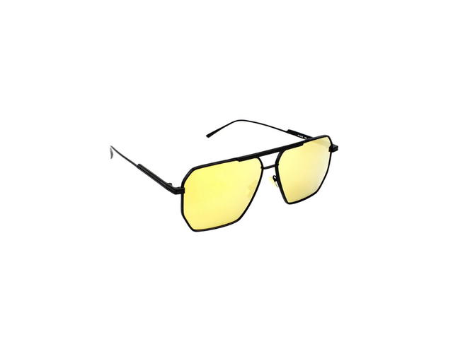 Bottega Veneta Bottega Veneta BV1012S Sunglasses In Black Metal Frame With Mirror Lens - view 3