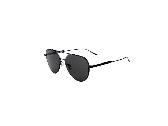 Bottega Veneta Bottega Veneta BV1013SK Sunglasses In Black Metal Frame With Grey Lens - view 5
