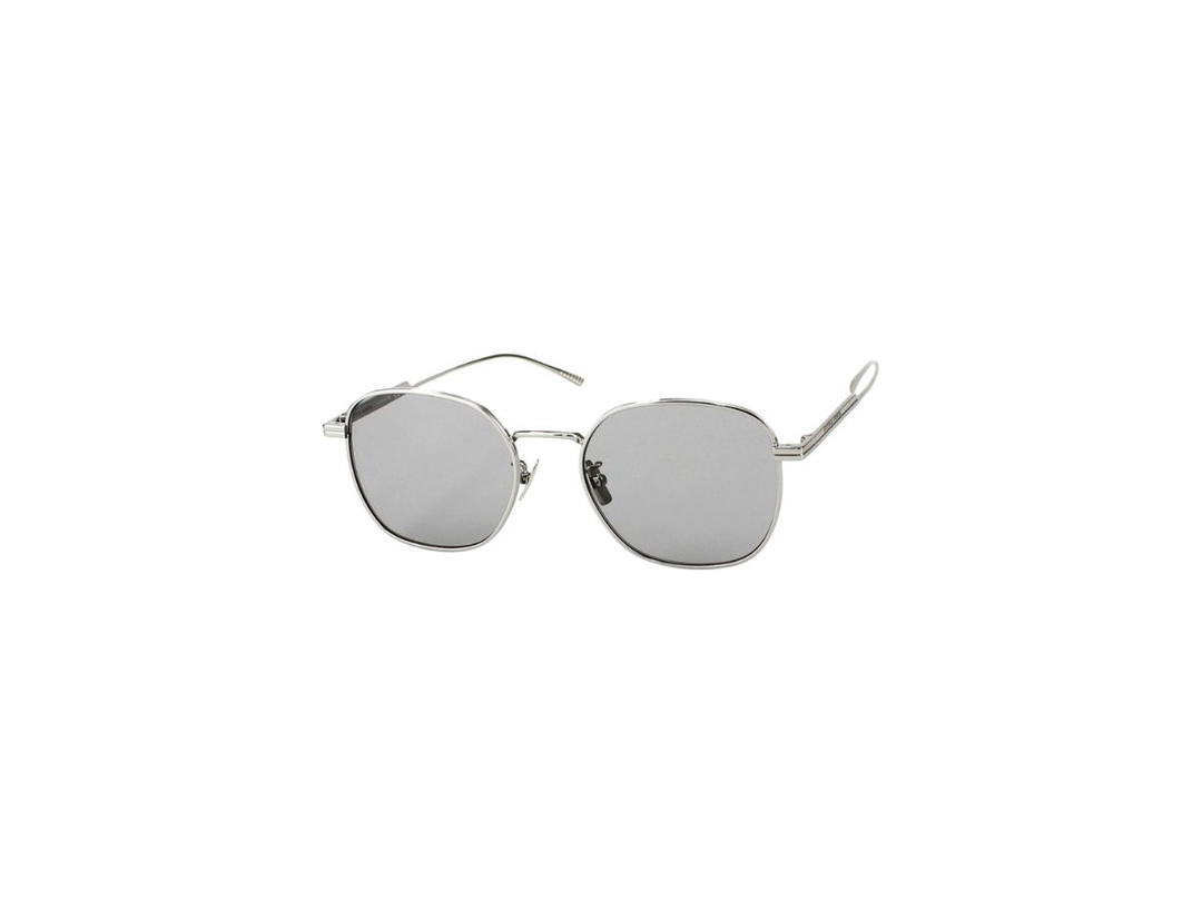 Bottega Veneta Bottega Veneta BV1014SK Sunglasses In Silver Metal Frame With Grey Lens