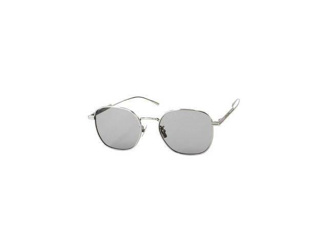 Bottega Veneta Bottega Veneta BV1014SK Sunglasses In Silver Metal Frame With Grey Lens - view 1