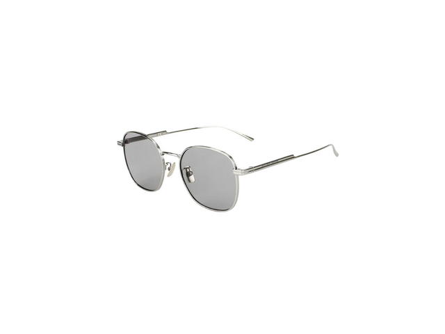 Bottega Veneta Bottega Veneta BV1014SK Sunglasses In Silver Metal Frame With Grey Lens - view 5