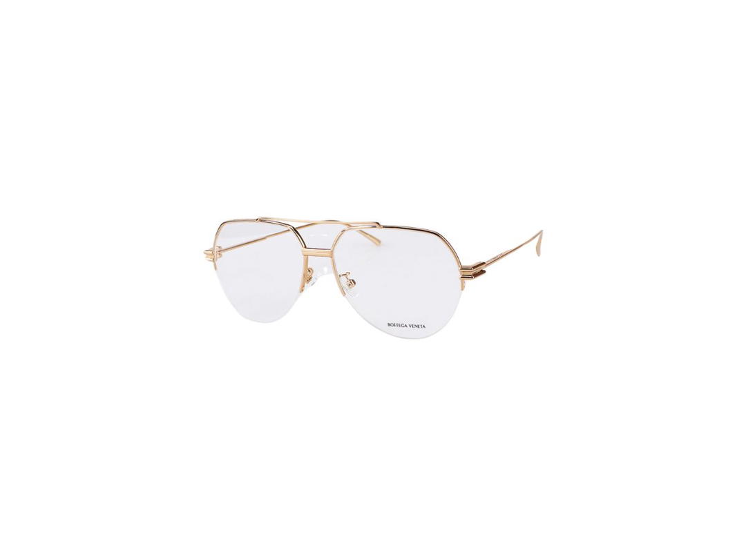 Bottega Veneta Bottega Veneta BV1050O Glasses In Gold Metal Frame With Demo Lens